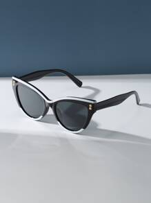 1 件女士猫眼塑料镜框时尚太阳镜，适合旅行海滩派对俱乐部街头太阳镜海滩太阳镜女士海滩配饰太阳镜太阳镜遮阳基本款和适合毛衣牛仔裤运动裤连帽衫夹克连衣裙和长袖衬衫的时尚遮阳优雅装扮家庭出游旅行度假夏季海滩度假、户外、旅行