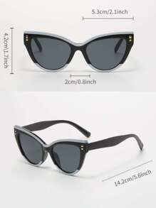 1 件女士猫眼塑料镜框时尚太阳镜，适合旅行海滩派对俱乐部街头太阳镜海滩太阳镜女士海滩配饰太阳镜太阳镜遮阳基本款和适合毛衣牛仔裤运动裤连帽衫夹克连衣裙和长袖衬衫的时尚遮阳优雅装扮家庭出游旅行度假夏季海滩度假、户外、旅行