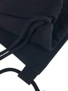 Women's Large Capacity Canvas Drawstring Pocket Backpack School Bag Bookbag For School Outdoors Portable,Lightweight - Black - View 3