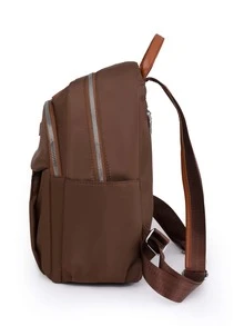 Large Capacity Campus Style Functional Backpack - Brown - View 4