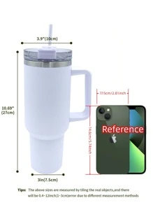 1pc Stainless Steel Tumbler - Mauve Purple - View 3