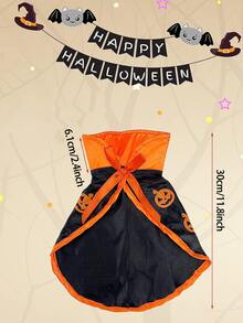 1pc Pet Halloween Costume Cape For Cat And Dog - Orange - View 3
