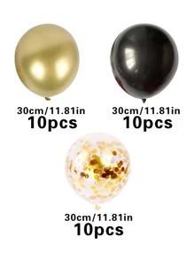 30入組喜慶派對裝飾用品適用於至開學季裝飾用品 - 金色 - 查看 2