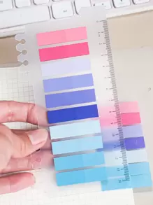 MOKA Pet散葉摩蘭迪色便利貼螢光標籤貼紙 - 中紫紅色 - 查看 4