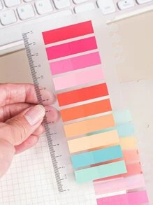 MOKA Pet材質morandi風格便條貼,螢光索引貼紙 - 玫紅色 - 查看 4