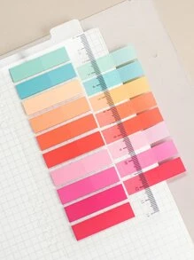 MOKA Pet材質morandi風格便條貼,螢光索引貼紙 - 玫紅色 - 查看 2