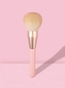 1入組特大號散粉刷帶木柄適用於臉部化妝,古銅色,腮紅和塑造輪廓 - 淺粉色 - 查看 2