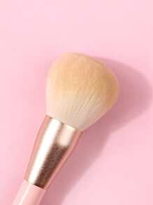 1入組特大號散粉刷帶木柄適用於臉部化妝,古銅色,腮紅和塑造輪廓 - 淺粉色 - 查看 7