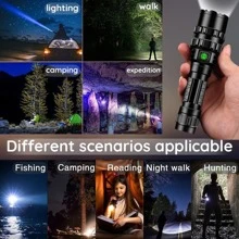 Multifunctional High Power Flashlight For Outdoor Camping, Hunting And Targeting, With Strong Far-reaching Light