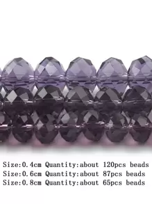 A Strand 3/4/6/8mm Faceted Purple Color Glass Austria Crystal Beads Rondelle Loose Spacer Beads For Jewelry Making DIY Bracelets Necklace Earrings Bag Design