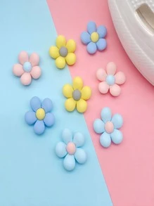 熱銷8入組/套多彩可愛花熊鞋飾配件木屐鞋飾涼鞋鞋飾飾 - 彩色 - 查看 2