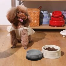 Sweejar Gradient Dog Bowl, Ceramic Dog Food Dish for Medium Dogs and Cat, Porcelain Pet Bowl for Food and Water 18 oz - 米色 - 查看 4