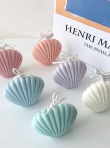 1 件贝壳蜡烛硅胶模具芳香疗法模具