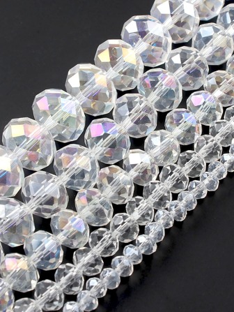 A Strand 3/4/6/8mm Faceted AB Color Glass Austria Crystal Beads Rondelle Loose Spacer Beads For Jewelry Making DIY Bracelets Necklace Earrings Bag Design