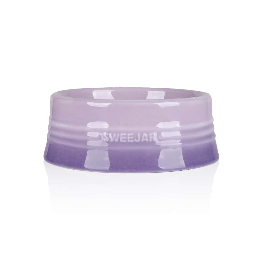 Sweejar Gradient Dog Bowl, Ceramic Dog Food Dish for Medium Dogs and Cat, Porcelain Pet Bowl for Food and Water 18 oz - 漸變紫色 - 查看 1