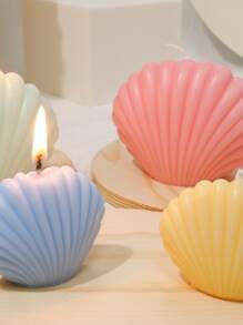 1 件贝壳蜡烛硅胶模具芳香疗法模具