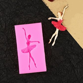 1入組跳舞芭蕾舞女演員女孩軟糖巧克力蛋糕烘焙矽膠模具