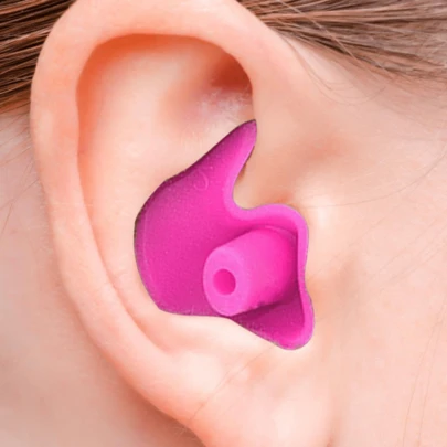 1 Pair Waterproof Soft Earplugs Silicone Portable Ear Plugs Swimming Accessories Earplugs Classic Delicate Texture, Beach Essentials, Beach Accessories, Pool Float