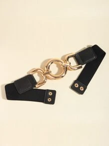 1 Miếng Đúng mốt Duy nhất Kim loại Váy rộng Khóa Khớp Thắt lưng , Đối với Bộ đồ , Đầm , Thắt lưng rộng Đồ trang trí - màu đen - Xem 3