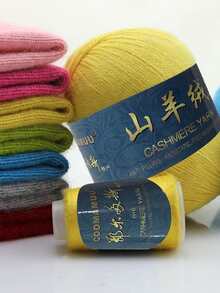 Hilo De Lana De Cabra De Cachemira Tejido A Mano, Pelo De Conejo, 3 Capas Para Bufanda Suéter, Hilo De Cachemira De Visón Para Tejer Diy - Verde Oscuro - Ver 6