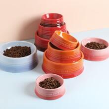Sweejar Gradient Dog Bowl, Ceramic Dog Food Dish for Medium Dogs and Cat, Porcelain Pet Bowl for Food and Water 18 oz - 漸變橙 - 查看 3