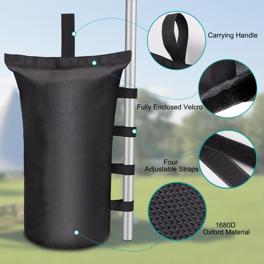 216 LBS Canopy Weight Sandbags for Pop Up Tent Legs, 4 Packs Large