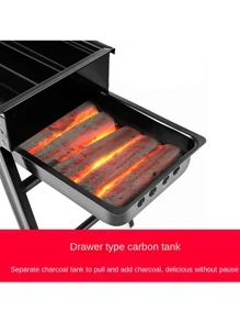 便攜折疊小木炭烤架適用於戶外燒烤,野營,野餐,燒烤帶木炭