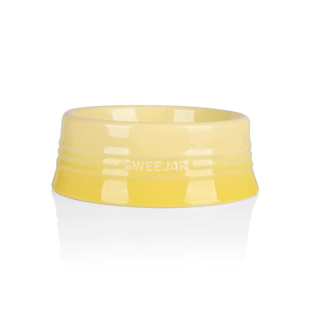 Sweejar Gradient Dog Bowl, Ceramic Dog Food Dish for Medium Dogs and Cat, Porcelain Pet Bowl for Food and Water 18 oz - Màu vàng dốc - Xem 1