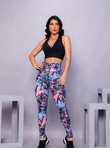 Women Sports Leggings - colorful triangle - View 3