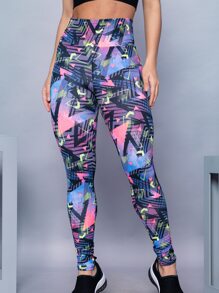 Women Sports Leggings - colorful triangle - View 4