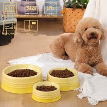 Sweejar Gradient Dog Bowl, Ceramic Dog Food Dish for Medium Dogs and Cat, Porcelain Pet Bowl for Food and Water 18 oz - Màu vàng dốc - Xem 2