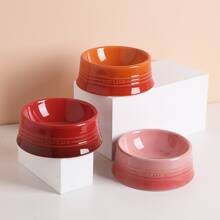 Sweejar Gradient Dog Bowl, Ceramic Dog Food Dish for Medium Dogs and Cat, Porcelain Pet Bowl for Food and Water 18 oz - 漸變粉色 - 查看 4