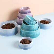 Sweejar Gradient Dog Bowl, Ceramic Dog Food Dish for Medium Dogs and Cat, Porcelain Pet Bowl for Food and Water 18 oz - 漸變淺藍色 - 查看 2