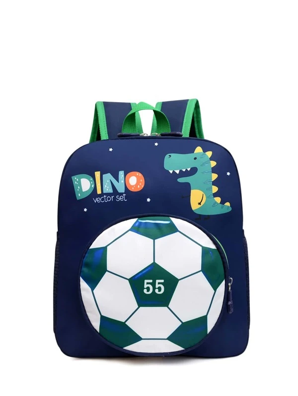 Dinossauro de Cartoon Impresso Campus Mochila Para Crianças