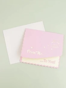 1 Pc Creative Multi-Purpose 3D Happy Birthday Card, Foil Stamping Foldable Cute Birthday Gift Greeting Card With Cake Design (Envelope Color Randomly Sent) - Pink - View 11