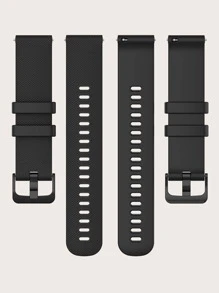 Đen Nhỏ bé Kiểm tra Silicone Watch Band  Tương thích với Samsung Thiên hà Watch5/4 - màu đen - Xem 5