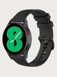 Đen Nhỏ bé Kiểm tra Silicone Watch Band  Tương thích với Samsung Thiên hà Watch5/4 - màu đen - Xem 1