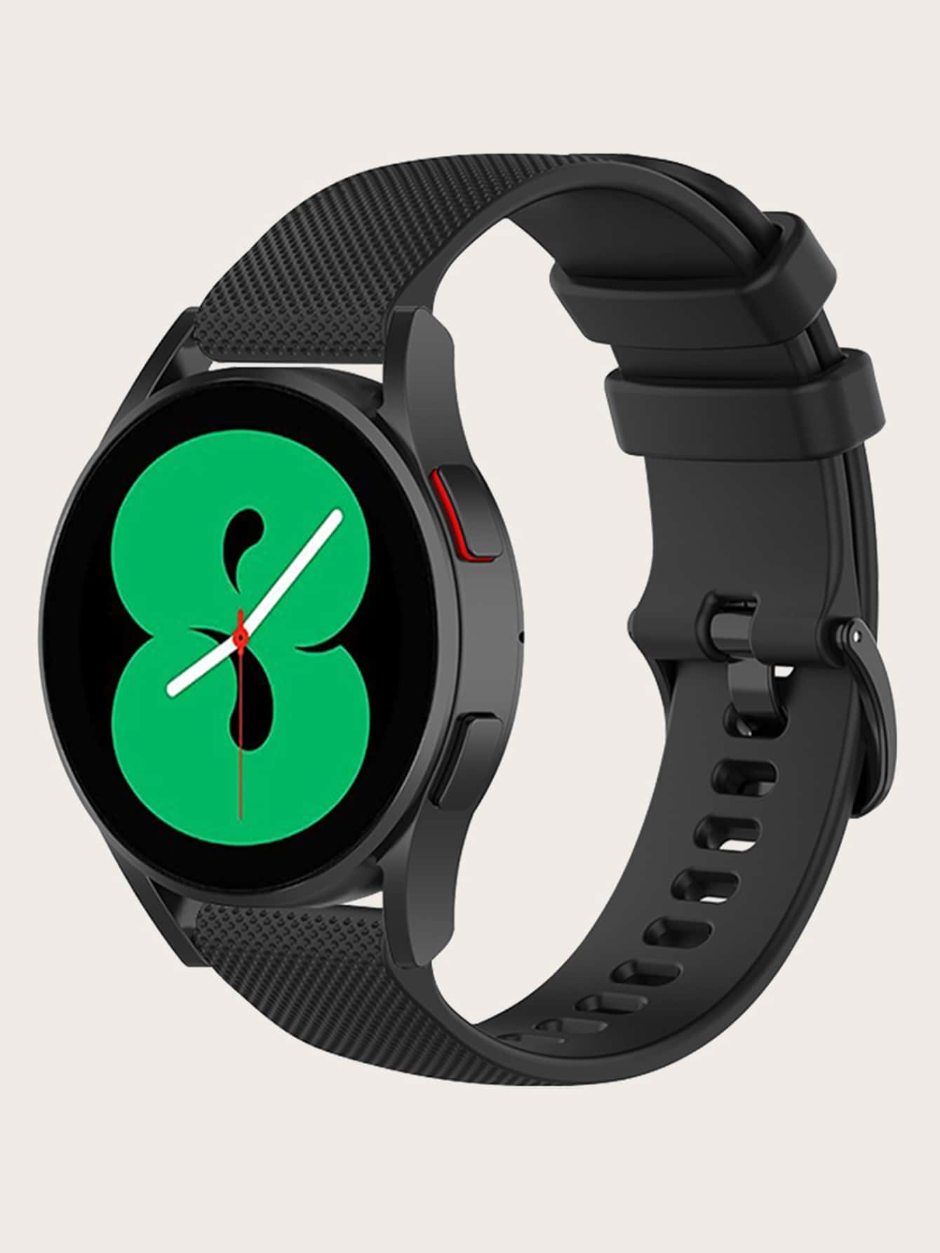 Đen Nhỏ bé Kiểm tra Silicone Watch Band  Tương thích với Samsung Thiên hà Watch5/4 - màu đen - Xem 1