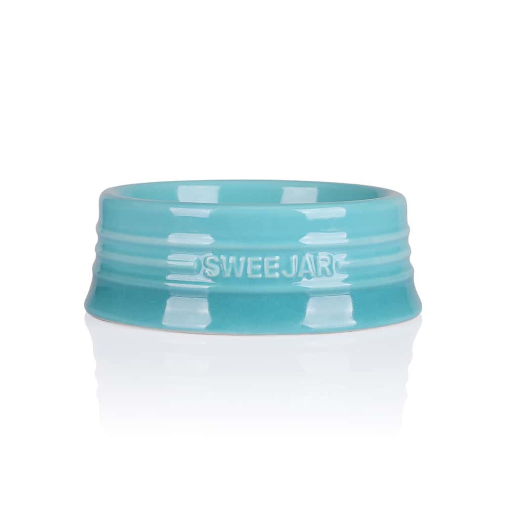 Sweejar Gradient Dog Bowl, Ceramic Dog Food Dish for Medium Dogs and Cat, Porcelain Pet Bowl for Food and Water 18 oz - 漸變藍色 - 查看 1