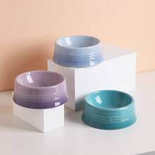 Sweejar Gradient Dog Bowl, Ceramic Dog Food Dish for Medium Dogs and Cat, Porcelain Pet Bowl for Food and Water 18 oz - 漸變藍色 - 查看 5