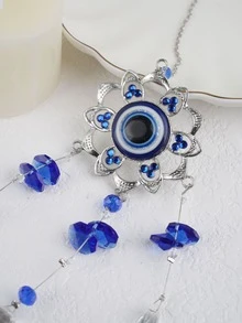 1pc Evil Eye Design Artificial Crystal Pendant - Multicolor - View 4