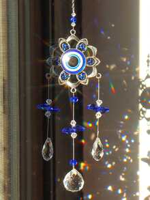 1pc Evil Eye Design Artificial Crystal Pendant - Multicolor - View 6