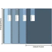 4pcs notebook A5 Easy thickened Softcover notebook, 40sheets for office students - Multicolor - View 1