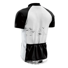 男士建築和字母圖形套肩騎行運動衫,適用於健身運動 - 白色 - 查看 2