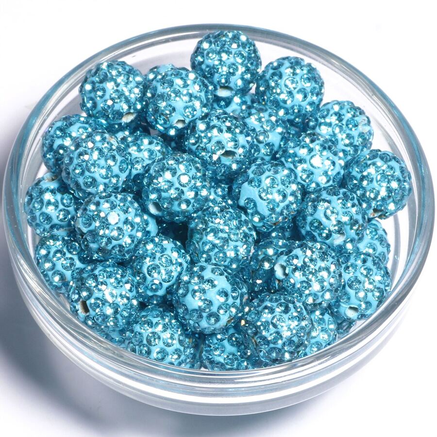 10-30 Chiếc Pha Lê Hạt Mùa Hè Hạt Tự Làm Vòng Tay Bohemia Nữ Trang Sức Làm Phụ Kiện Phong Cách 10 Mm - Màu xanh bạc hà - Xem 1