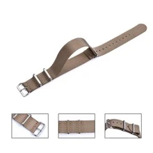 1pc Fashionable Minimalist Style Nylon Watch Band - Khaki - View 2