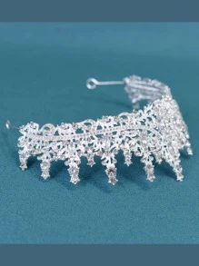 Đơn giản Pha lê & Đồ trang trí Rhinestone Cô dâu Vương miện - Bạc - Xem 2