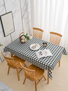 1入組黑色和白色格紋桌布 - 黑與白 - 查看 2