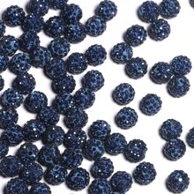 10-30 Chiếc 10 Mm Pha Lê Hạt Cho Diy Phong Cách Bohemian Nữ Mùa Hè Vòng Tay, Trang Sức Làm Vật Dụng - Màu xanh hải quân - Xem 4