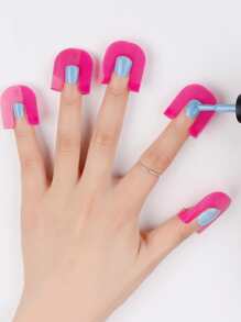 約 26入組 10 尺寸美甲防溢夾，指甲油凝膠指甲防溢輔助工具盒裝，法式美甲新手模型夾，G 曲線形狀指甲保護器清漆保護指套防濺法式貼紙美甲指甲夾